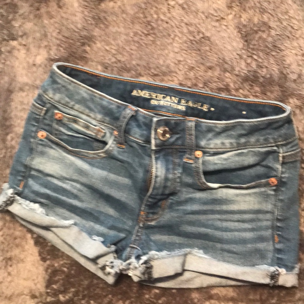 American eagle super stretch jean shorts